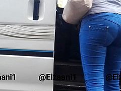 Egyptian Hijab big ass Tight Jeans Voyeur- Candid Ass - V10
