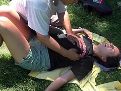 Public breast massage
