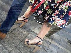 Candid high heels sandals #2