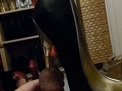 Golden Stiletto in my dick