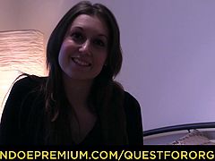 QUEST FOR ORGASM - Natural tits honey solo vibrator climax