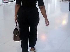 Candid Big Round Booty - Big Wobbly Ass Romper Thong Line