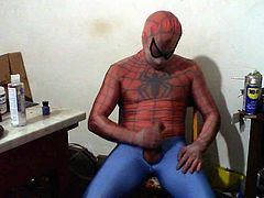 Spiderman lycra muscle fleshlight