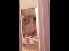 Busty British housewife spied in shower