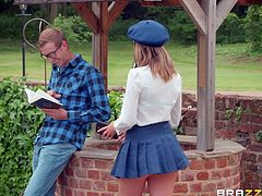 It seems that this Frenchwoman in a sexy blue beret was just waiting for her chance to meet Danny D. From the first glance, noticing that huge bulge in his pants, she realized that it was her man. She didn't even have time to take off her beret at that moment, when Danny shoved his huge penis in her tight pussy from behind...