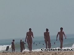 Amazing Hot Teen Nudist Shaved Pussy Beach Voyeur Spy