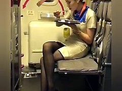 Asian stewardess crew attendant