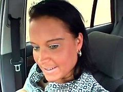 Huge Titted German Slut - Part1 - Tits & Pussy in Car