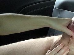 Wife car wank