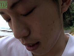 Asian boy masturbates