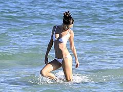 Alessandra Ambrosio - Bikini on the beach in Miami