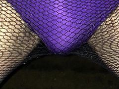 Purple panty pissing