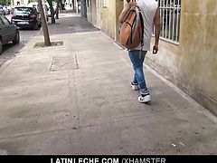 LatinLeche - Cute Latino Stud Is Convinced To Suck Uncut Coc