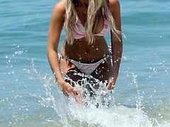 Chloe Meadows - Bikini at a Beach in Portugal