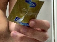 Small asian dick use king size condom