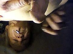 Tasting my cum while I am rock hard edging!