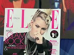 Cumshot all over Elle and Grazia