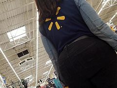 Wal-Mart Creep Shots huge ass employee BACK part 2 of 3