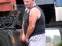 Older Truckers Caught Peeing 22