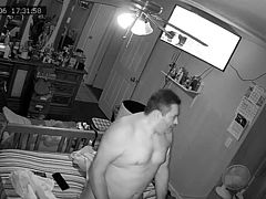 Bedroom mexican guy fuck his wife on IPCAM CCTV