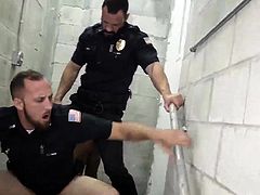 Naked cop physicals gay Fucking the white cop with some