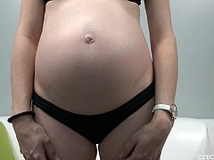 This beautiful pregnant girl is willing to do just about anything for a chance to become a famous porn model! She'll even reveal some amazing facts about her personal life! She gets a shocking offer in front of the camera: Have sex with our cameraman... This is reality!