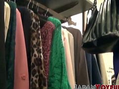 Japanese babes filmed up skirt in supermarket