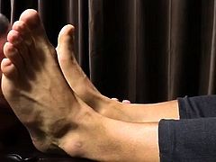 Gay fuck feet s Tyrell's Sexy Feet Worshiped