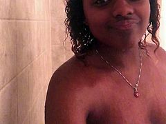 Black Teen in Shower