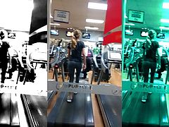 Sexy Ass Exercising On A Nice Cachetona Treadmill.