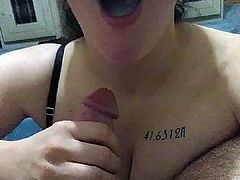 Just my cuckold fiancee taking her ex boyfriend's load