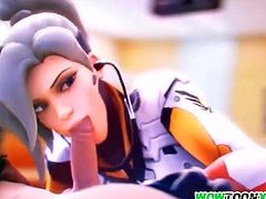 Mercy and other Overwatch babes fucked