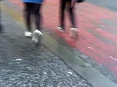 Three Pairs of Legs In Stockings In Manchester