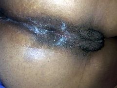 A perfect anal creampie for this black girl