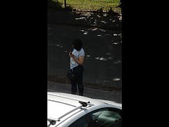 Neighbour shows ass in jeans