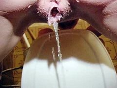 Big Labia Pissing On Toilet