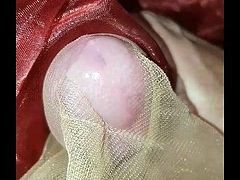 float sperm in micromesh nylon stocking