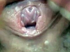 Check out this smoking hot and horny amateur woman showing off her wet pussy on her webcam show.Watch her vagina close up in HD.