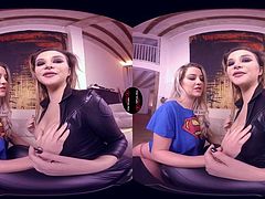 They don’t know anything about superheroes. They wear wrong suits. You will love them. Why? That’s easy, in this amazing new video the two hottest girls in the planet, Sienna Day and Anna Polina, have a really good time after they have seen Batman v. Superman premiere for you to watch. And today they’re feeling naughty, horny and -why not say it- they act like two slots hungry for your dick. So, now you need to prepare to see how these hotties have two shaking orgasm and, of course, to have one too. Turn on your headset and enjoy this VR porn scene in 180º FOV and our awesome Binaural Sound in