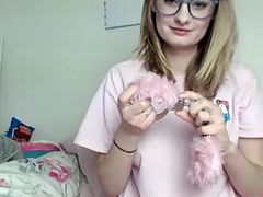 Sexy hairy pussy camgirl masturbation webcam show