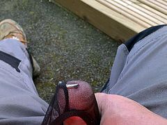 Wanking in my garden