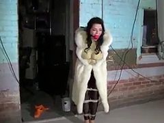 She is sweating hardcore under this fur coat , since it is summer and people aren't supposed to wear fur coats. Anyhow watch HD today
