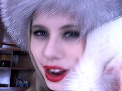 Check out this smoking hot and horny amateur woman wearing a fur coat showing off her slutty mouth.Watch her in HD ...