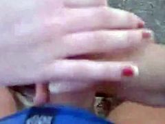 Two amateur girls share an uncut dick