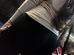 Nice ass hot butt secretary in black tight pants