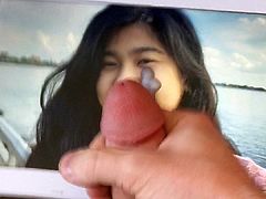 Cum Tribute: Shooting a thick load on a 19 year old filipina