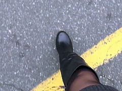 Walking in boots
