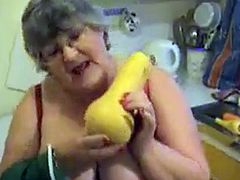 Libby loves vegetables especially ones that she can push up her juicy pussy