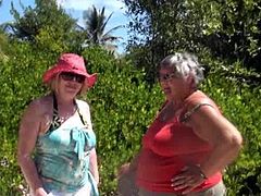 Granny lesbian fun in Barbados