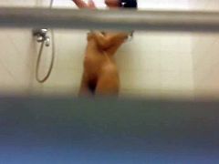 Skinny Latina Woman in Showers-Hidden Cam Clip